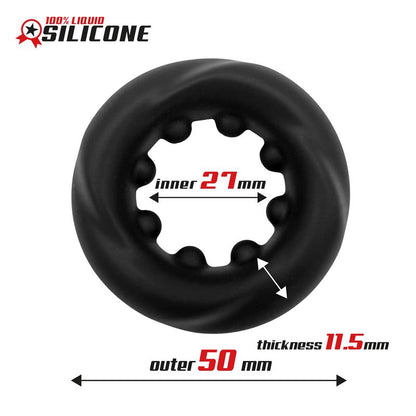 BEAST RINGS - TWISTED LIQUID SILICONE COCK RING 2.7 CM