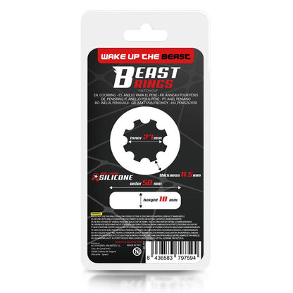 BEAST RINGS - TWISTED LIQUID SILICONE COCK RING 2.7 CM