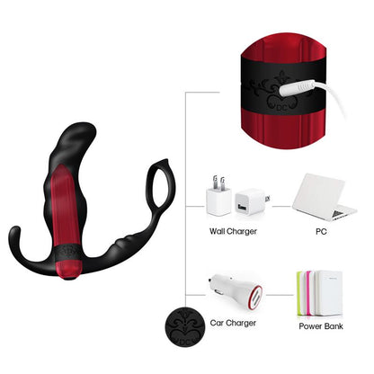 URBAN SKY - TWO-IN-ONE ANAL PLUG AND MASSAGER WITH VIBRATION
