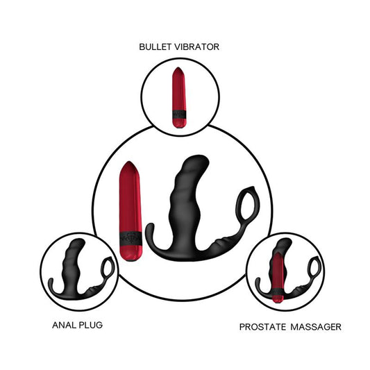 URBAN SKY - TWO-IN-ONE ANAL PLUG AND PROSTATE MASSAGER WITH VIBRATION