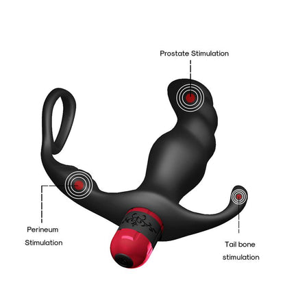 URBAN SKY - TWO-IN-ONE ANAL PLUG AND PROSTATE MASSAGER WITH VIBRATION