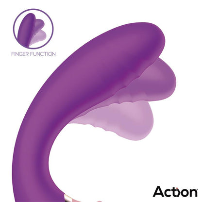 ACTION - TWO LOVERS 3 IN 1 FINGER AND AIRFLOW VIBRATOR
