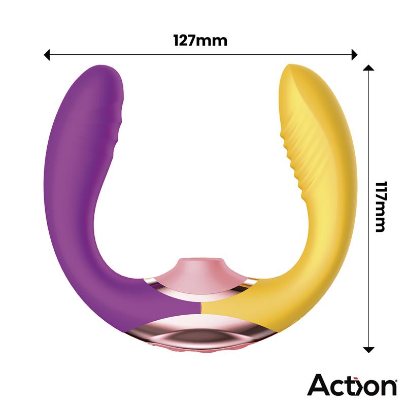 ACTION - TWO LOVERS 3 IN 1 FINGER AND AIRFLOW VIBRATOR