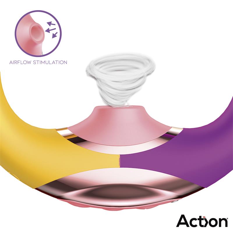 ACTION - TWO LOVERS 3 IN 1 FINGER AND AIRFLOW VIBRATOR