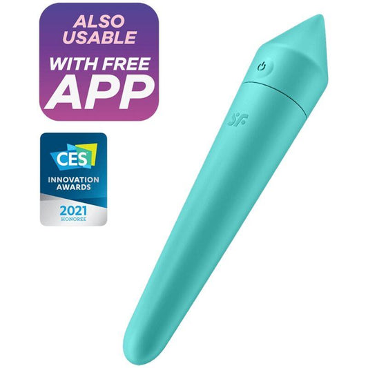 SATISFYER - ULTRA POWER BULLET 8 VIBRATING BULLET WITH APP TURQUOISE