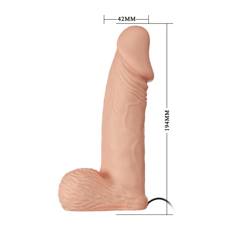 BAILE - ULTRA STRAP ON VIBRATING REALISTIC DILDO 7.6