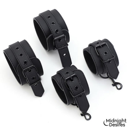 MIDNIGHT DESIRES - UNDER MATTRESS SET WITH WRIST & ANKLE CUFFS CL.24