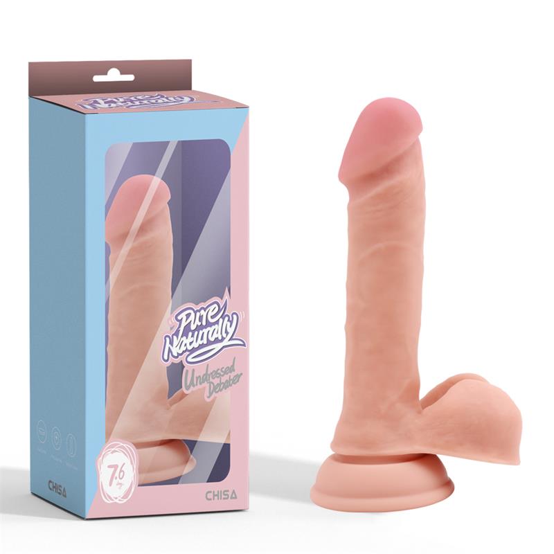 CHISA - UNDRESSED DEBATER LIQUID SILICONE DUAL-DENSITY REALISTIC DILDO 19.2 CM