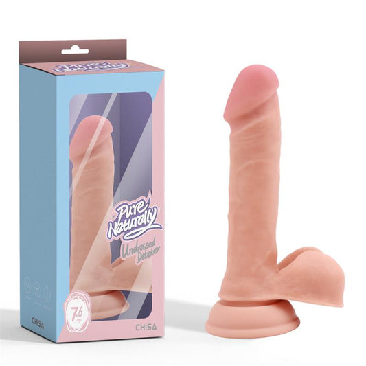 CHISA - UNDRESSED DEBATER LIQUID SILICONE DUAL-DENSITY REALISTIC DILDO 19.2 CM
