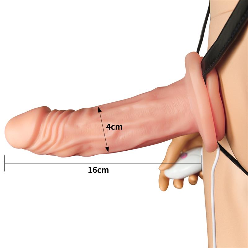LOVETOY - UNISEX HOLLOW STRAP ON VIBRATING