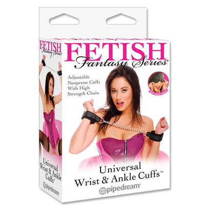 FETISH FANTASY SERIES - UNIVERSAL WRIST AND ANKLE CUFFS BLACK