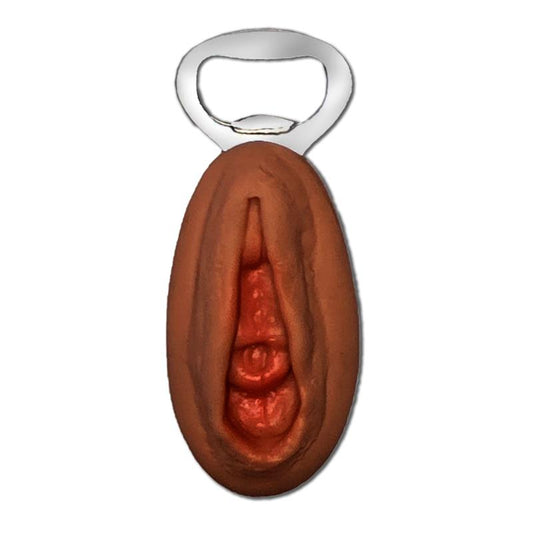 DIVERTY SEX - VAGINA-SHAPED BOTTLE OPENER BROWN