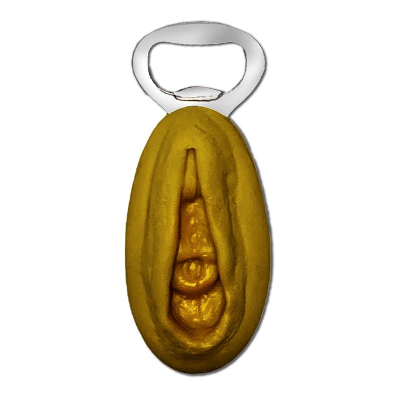 DIVERTY SEX - VAGINA-SHAPED BOTTLE OPENER GOLD