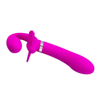 PRETTY LOVE - VALERIE DOUBLE STRAP-ON VIBRATOR 12 VIBRATIONS PURPLE