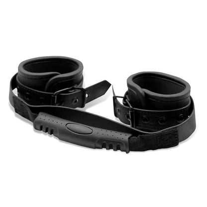 INTOYOU BLACK SHADOW - VEGAN LEATHER CUFFS WITH HANDLE