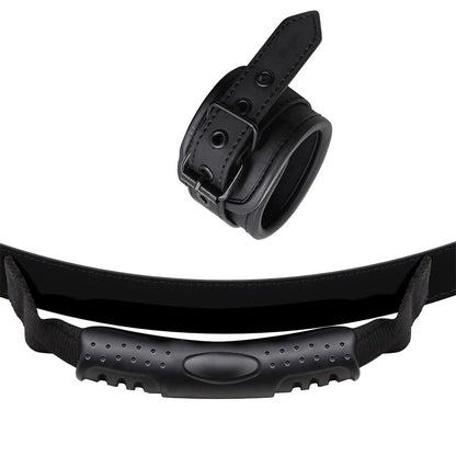 INTOYOU BLACK SHADOW - VEGAN LEATHER CUFFS WITH HANDLE
