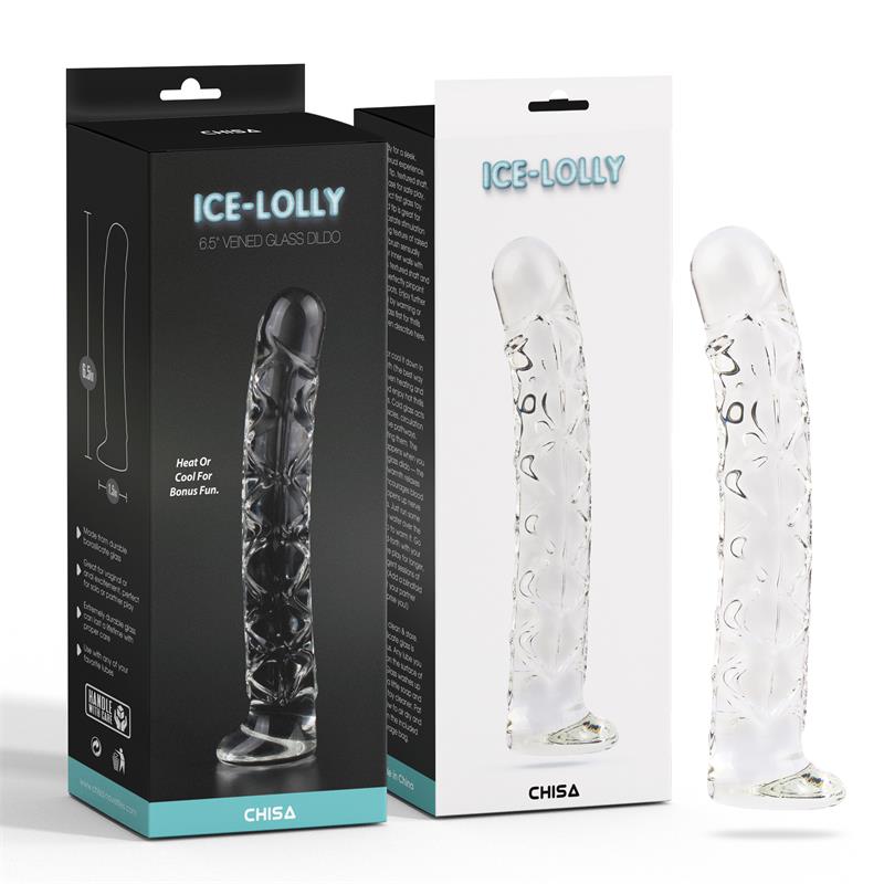 CHISA - VEINED TRAINER GLASS DILDO 6.5