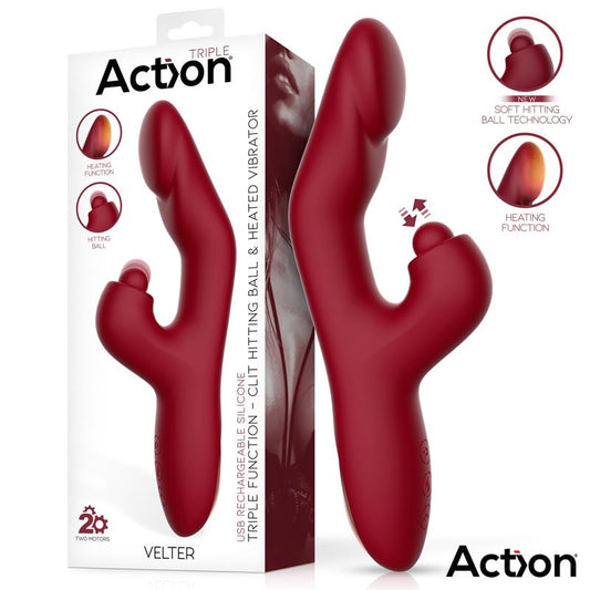 ACTION - VELTER SOFT CLIT HITTING BALL WITH VIBRATION AND HEATING FUNCTION