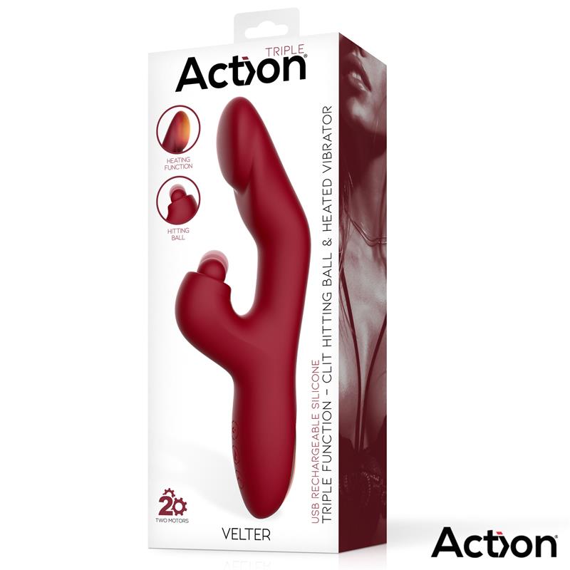 ACTION - BALLE VIBRANTE ET CHAUFFANTE EN SILICONE DOUX VELTER