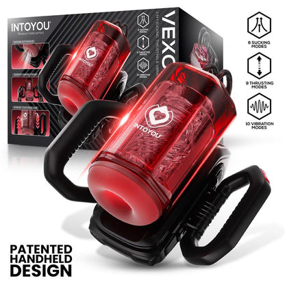 INTOYOU - VEXOR 3 IN 1 MALE MASTURBATOR SUCKING, THRUSTING AND VIBRATOR USB-C