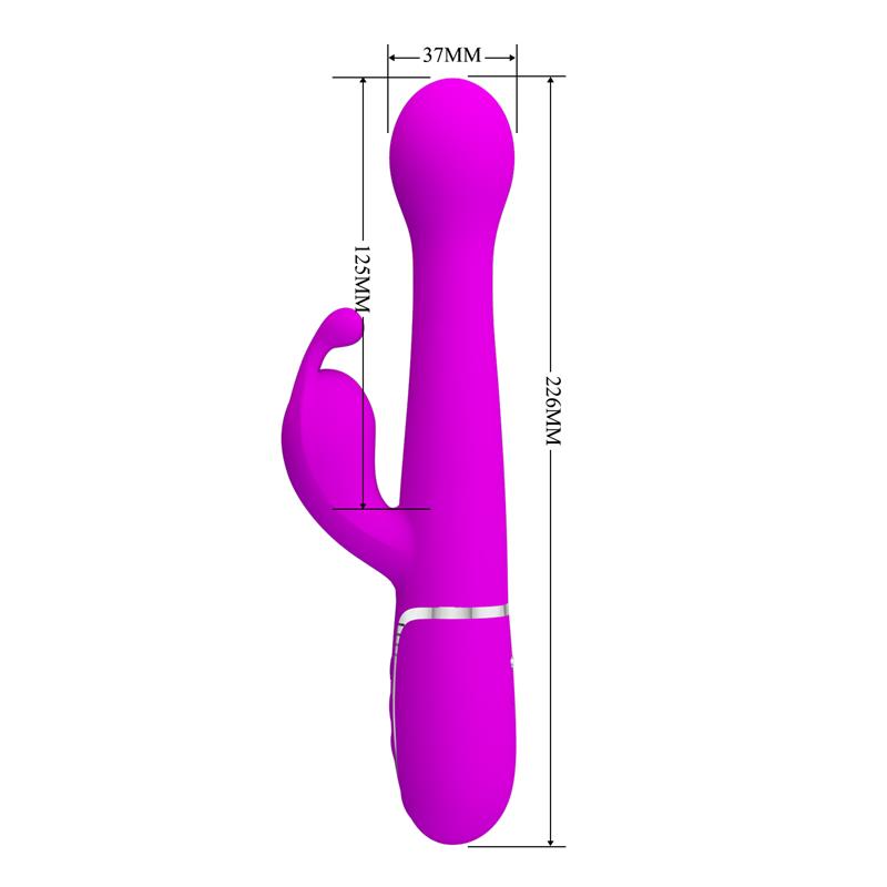 PRETTYLOVE - VIBE WITH THRUSTING AND ROTATING BEADS DEJON PINK