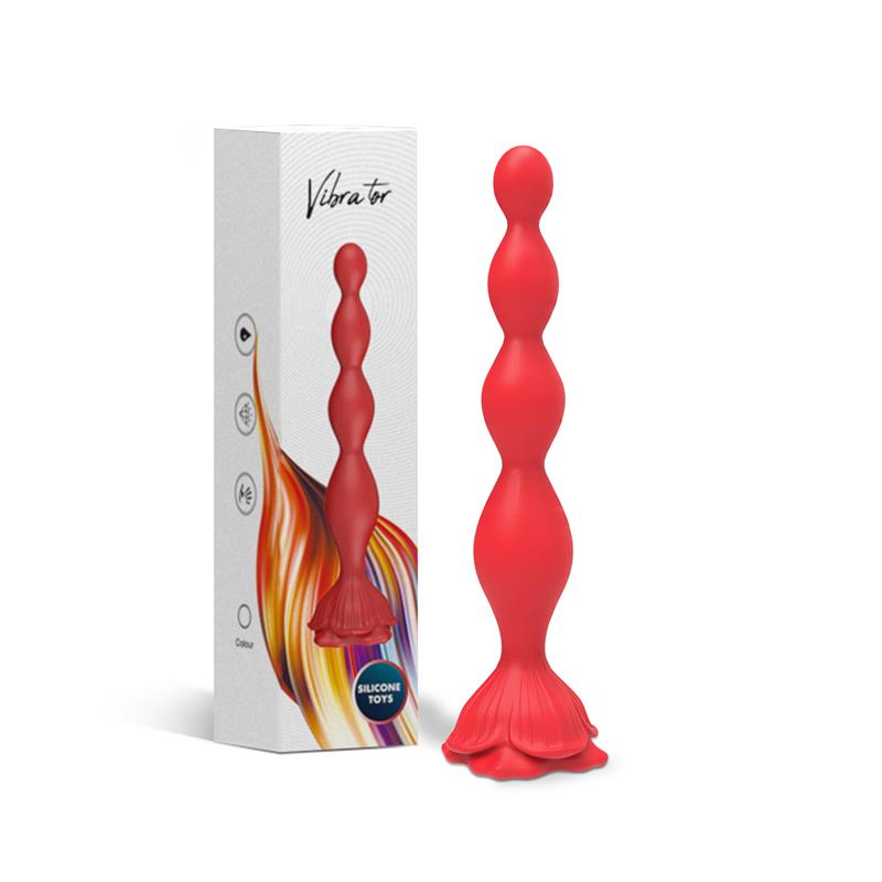 URBAN SKY - VIBRATING ANAL BEADS WITH ROSE BASE