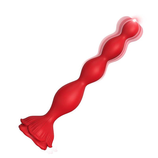 URBAN SKY - VIBRATING ANAL BEADS WITH ROSE BASE