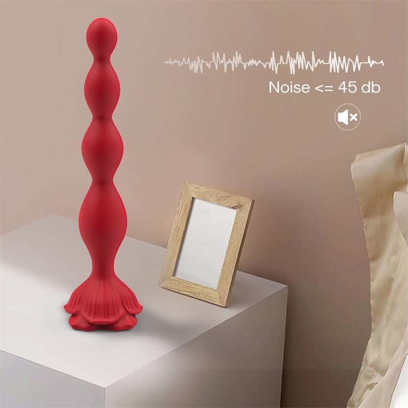 URBAN SKY - VIBRATING ANAL BEADS WITH ROSE BASE