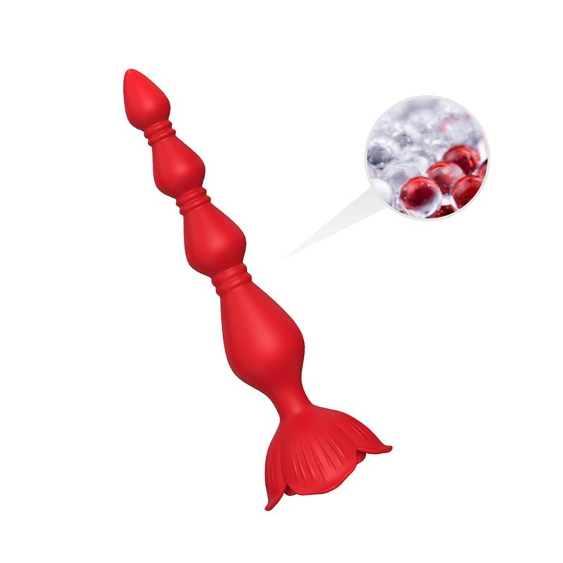 URBAN SKY - VIBRATING ANAL BEADS WITH ROSE BASE