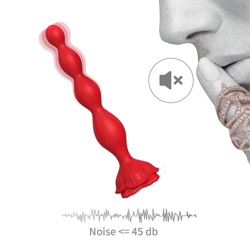 URBAN SKY - VIBRATING ANAL BEADS WITH ROSE BASE