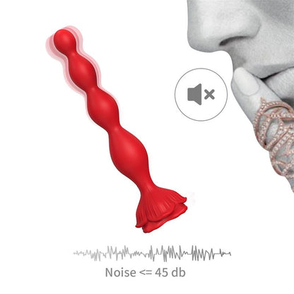 URBAN SKY - VIBRATING ANAL BEADS WITH ROSE BASE