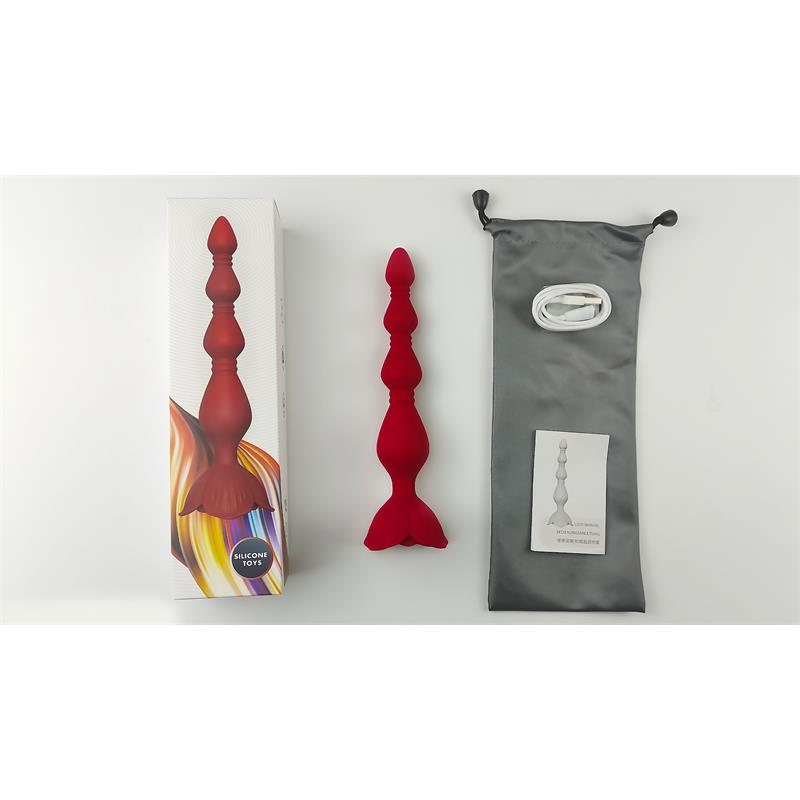 URBAN SKY - VIBRATING ANAL BEADS WITH ROSE BASE