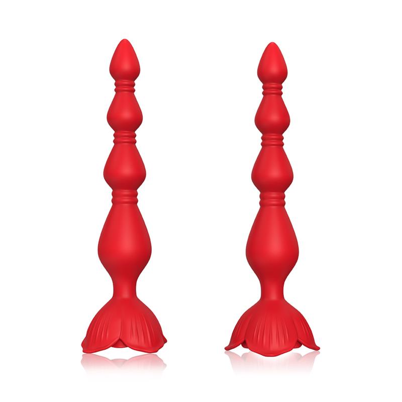 URBAN SKY - VIBRATING ANAL BEADS WITH ROSE BASE