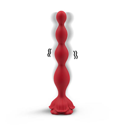 URBAN SKY - VIBRATING ANAL BEADS WITH ROSE BASE