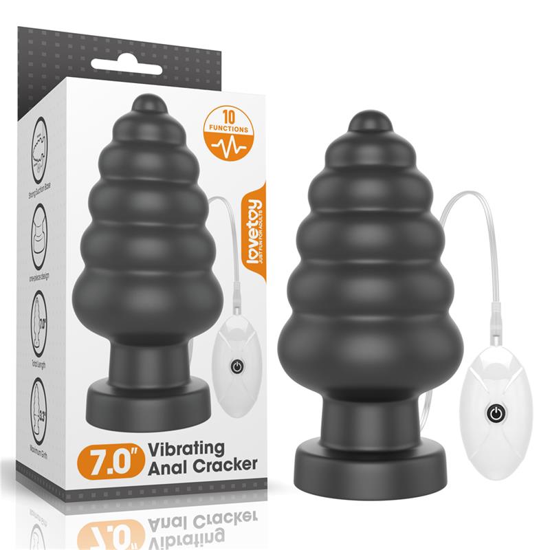 LOVETOY - VIBRATING ANAL PLUG KING SIZED 7 BLACK