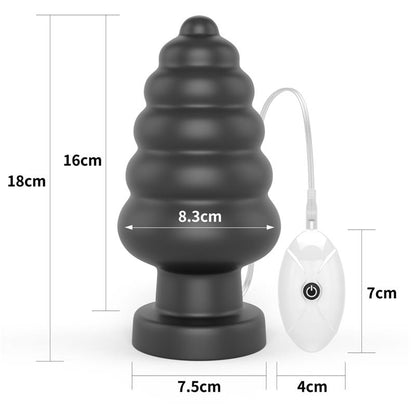 LOVETOY - VIBRATING ANAL PLUG KING SIZED 7 BLACK