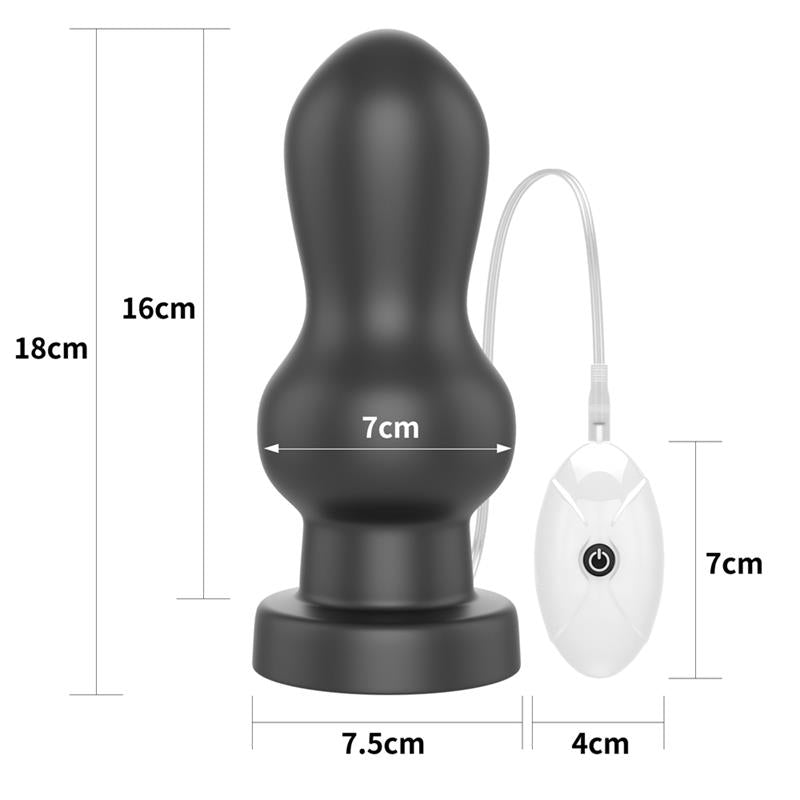 LOVETOY - VIBRATING ANAL PLUG KING SIZED 7 BLACK
