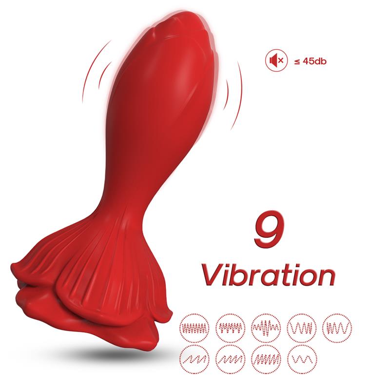 URBAN SKY - VIBRATING ANAL PLUG WITH ROSE BASE