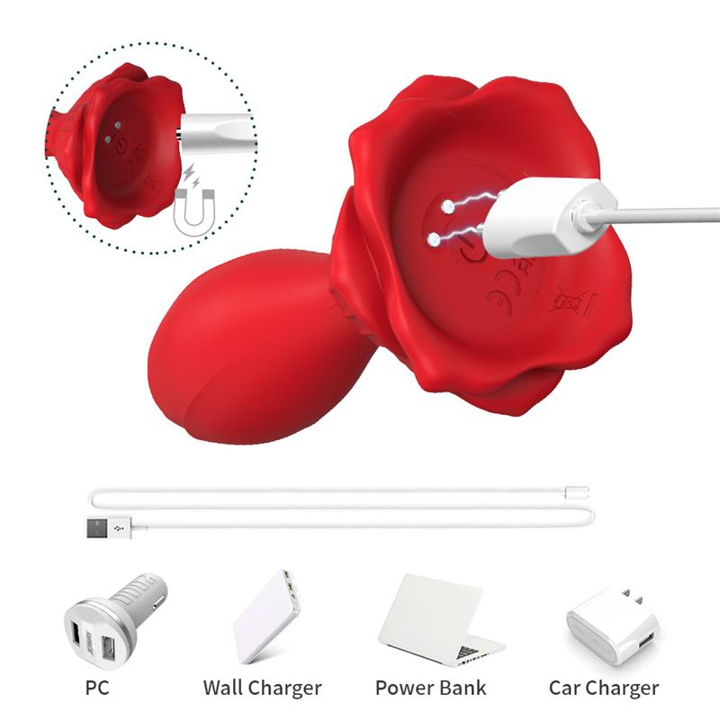 URBAN SKY - VIBRATING ANAL PLUG WITH ROSE BASE
