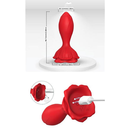 URBAN SKY - VIBRATING ANAL PLUG WITH ROSE BASE
