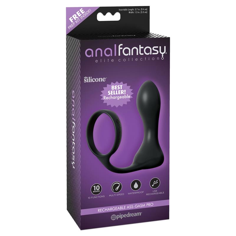 ANAL FANTASY ELITE - VIBRATING ASS-GAM BLACK