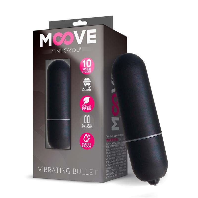 MOOVE - VIBRATING BULLET 10 SPEEDS BLACK