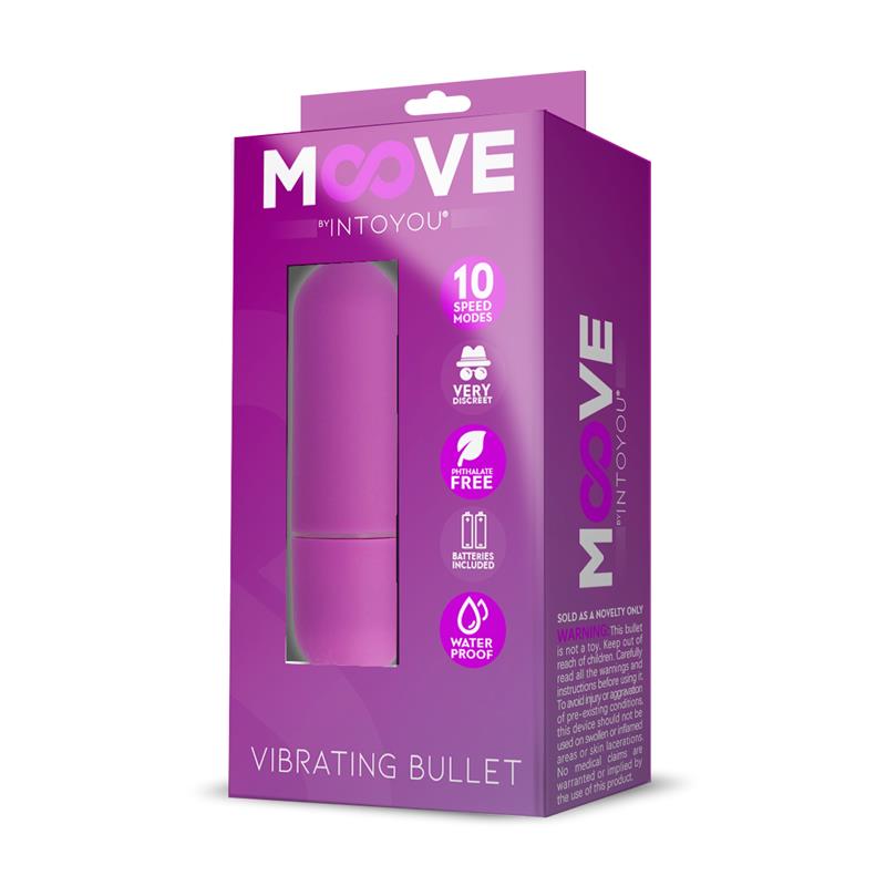 MOOVE - VIBRATING BULLET 10 SPEEDS PURPLE
