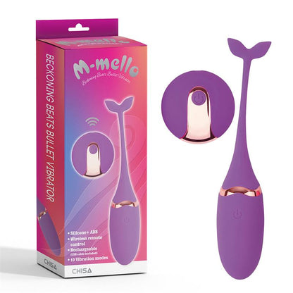 CHISA - VIBRATING BULLET REMOTE CONTROL BECKONING BEATS USB SILICONE 5,9