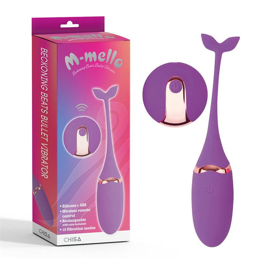 CHISA - VIBRATING BULLET REMOTE CONTROL BECKONING BEATS USB SILICONE 5,9