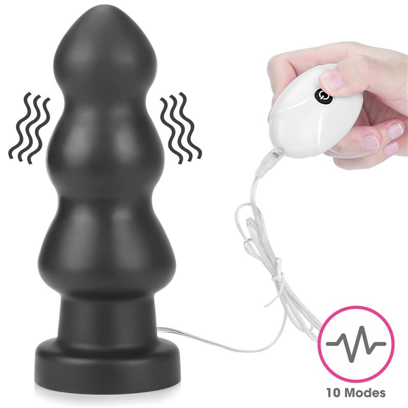 LOVETOY - VIBRATING BUTT PLUG KING SIZED 7.8 BLACK