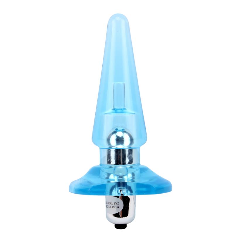 CHISA - VIBRATING BUTT PLUG NICOLES 12.5 X 3.2 CM AZUL