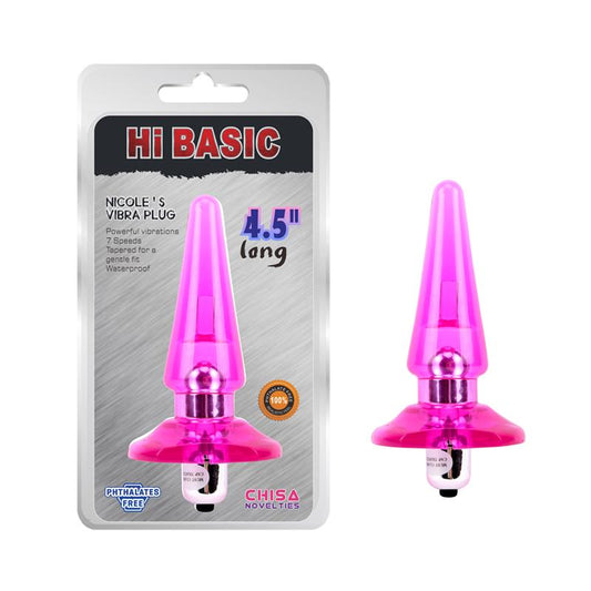 CHISA - VIBRATING BUTT PLUG NICOLES 2.5 X 3.2 CM PINK
