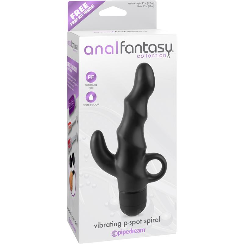 ANAL FANTASY COLLECT. - VIBRATING BUTT PLUG P-SPOT SPIRAL BLACK