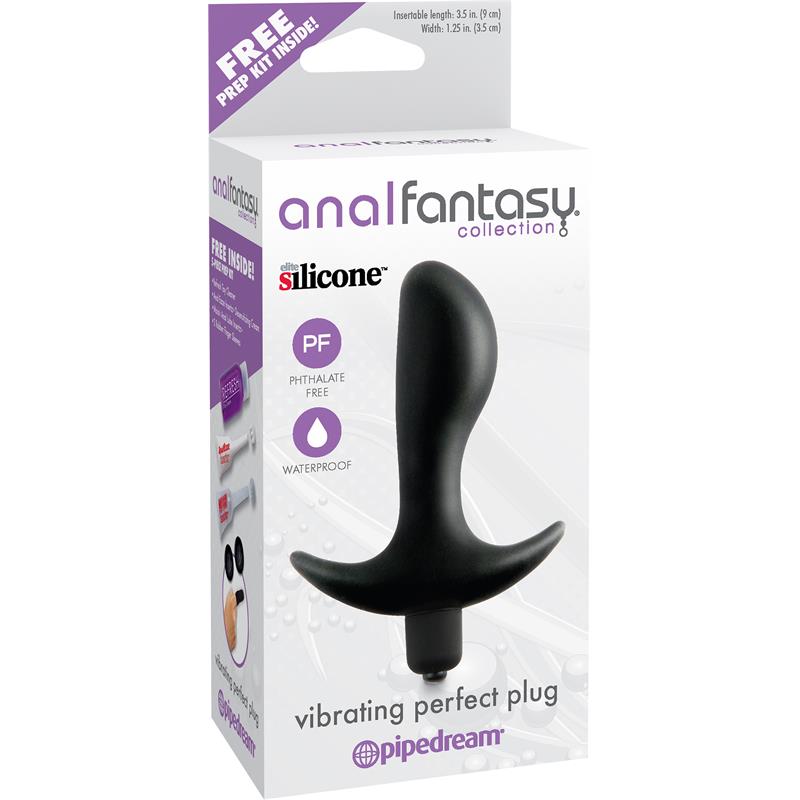 ANAL FANTASY COLLECT. - VIBRATING BUTT PLUG PERFECT PLUG BLACK